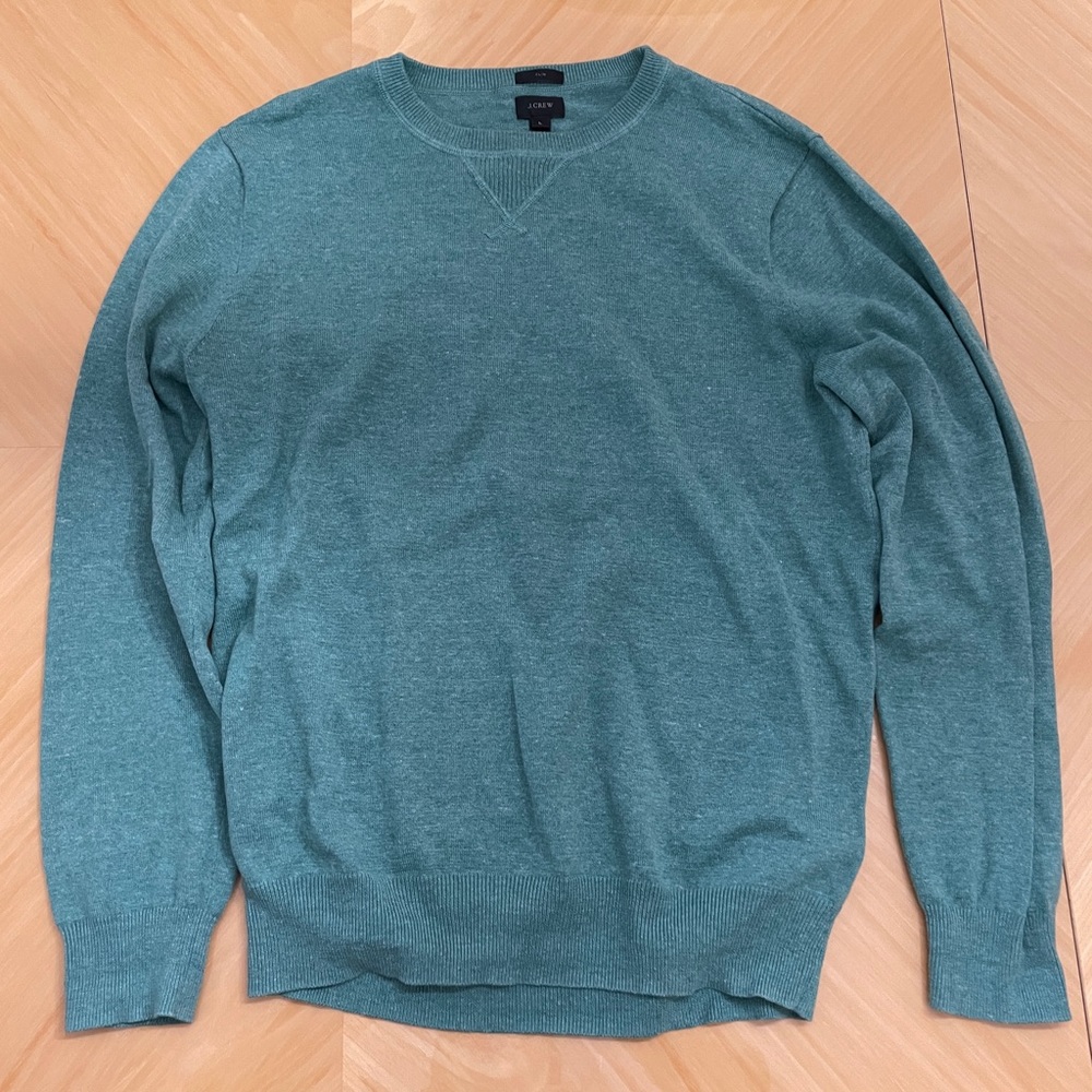 green j crew slim crewneck sweater